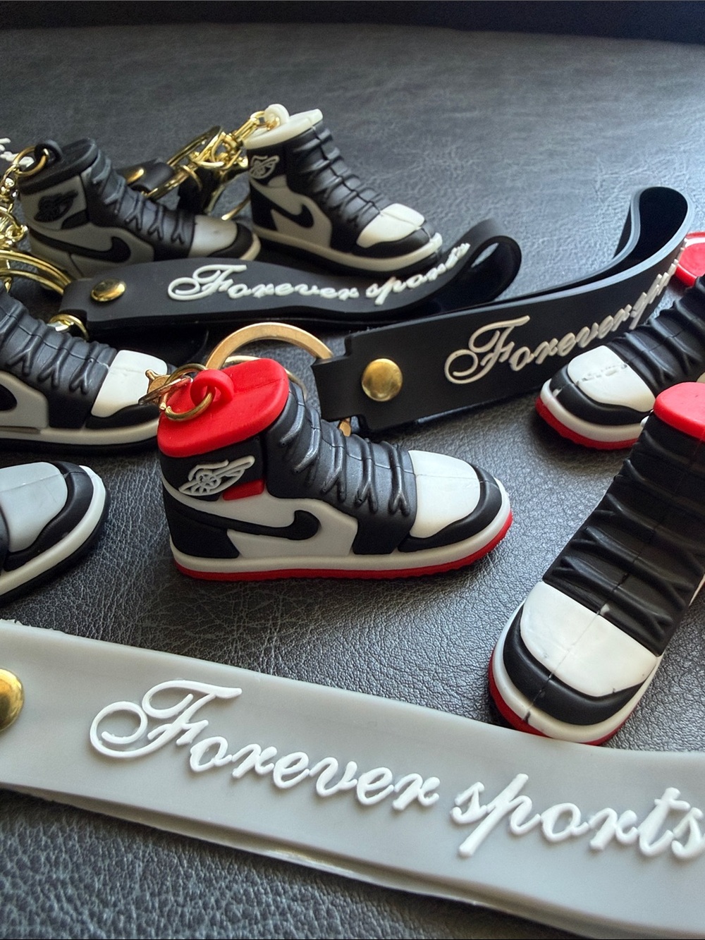 Pick one Sneaker Keychain Accessory - Black & Red Options